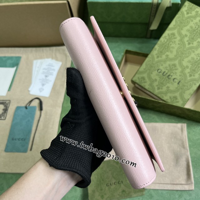 gucci專櫃新款原廠皮女款翻蓋長錢包 古馳飾手寫體Gucci標識長夾錢包 jcp1786
